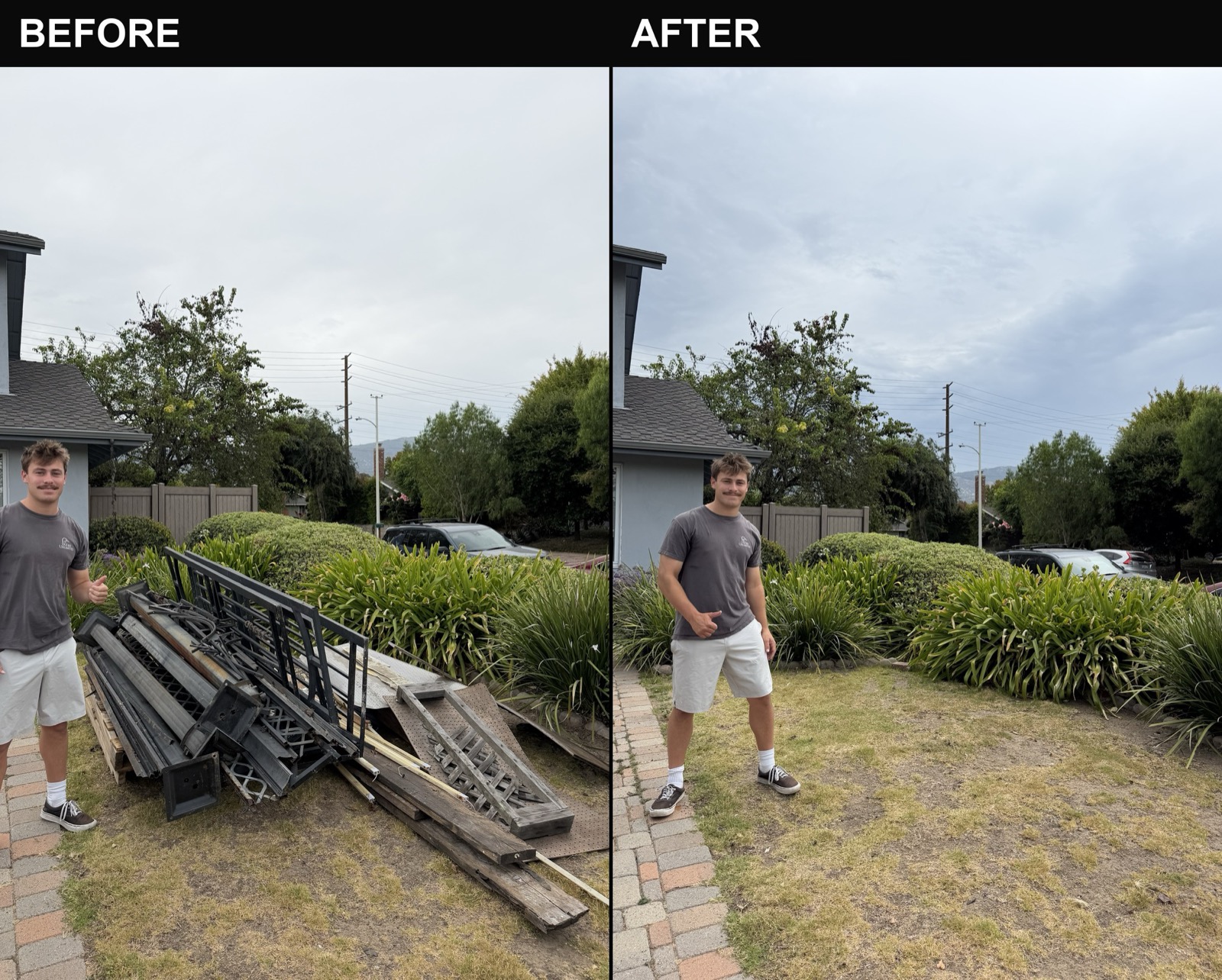 Yard cleared and prepped ahead of storm season by Jack's Junk Removal in Santa Barbara